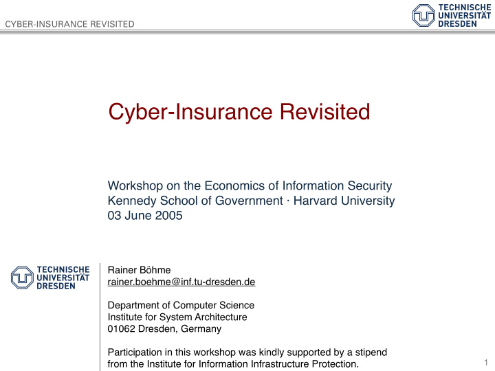 cyber insurance revisited