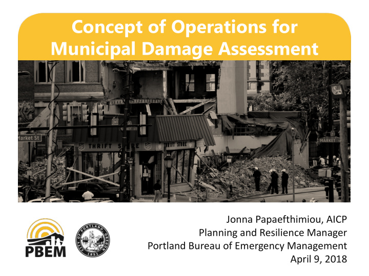 concept of operations for municipal damage assessment