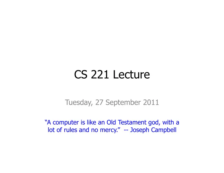 cs 221 lecture