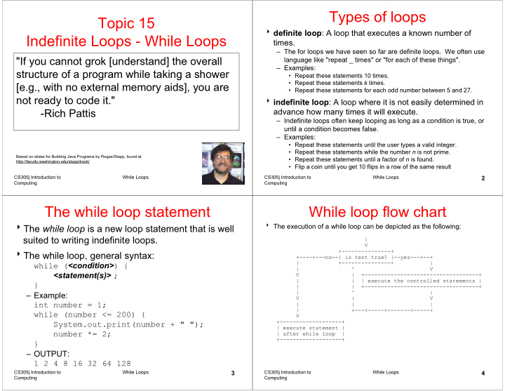 types of loops topic 15