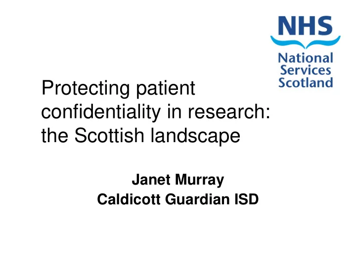 protecting patient confidentiality in research the