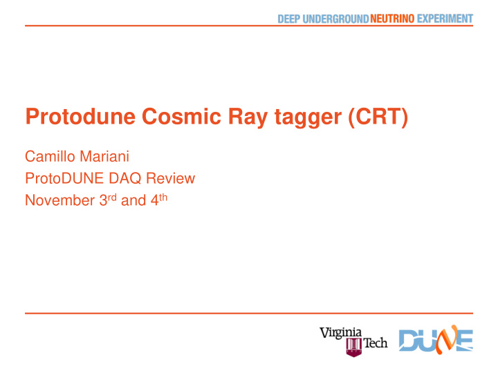protodune cosmic ray tagger crt
