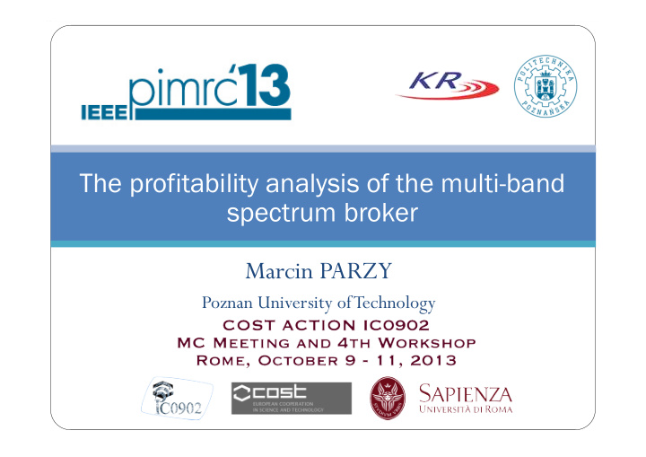 the profitability analysis of the multi band spectrum