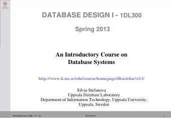 Database APIs  Elmasri/Navathe ch 12  Padron-McCarthy/Risch ch 20  Silvia Stefanova  Department of