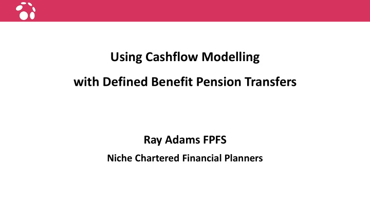 using cashflow modelling with defined benefit pension