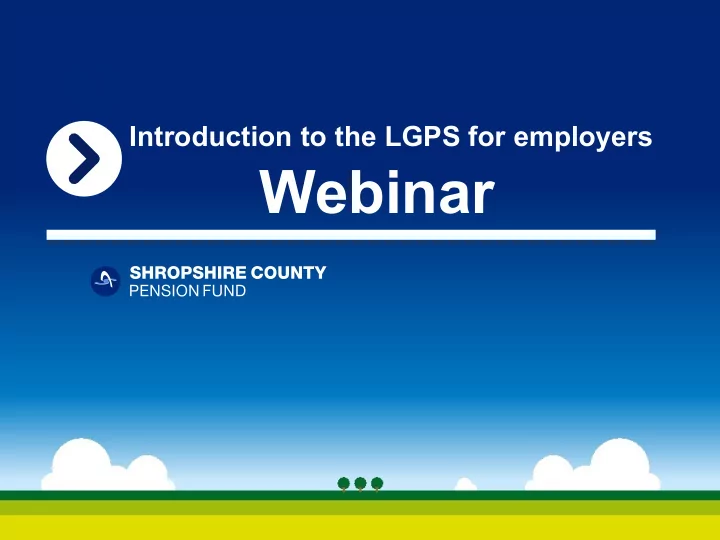 webinar agenda