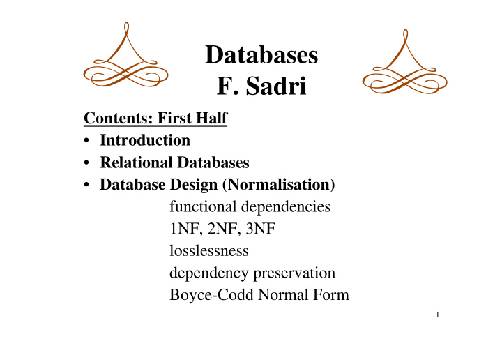 databases f sadri