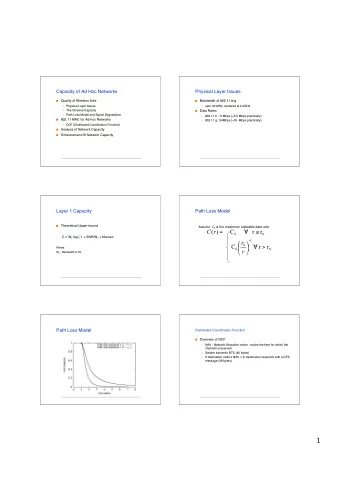 1  Overview Of DCF  Timing Diagram for DCF  Both RTS and CTS packets specify the time for which the