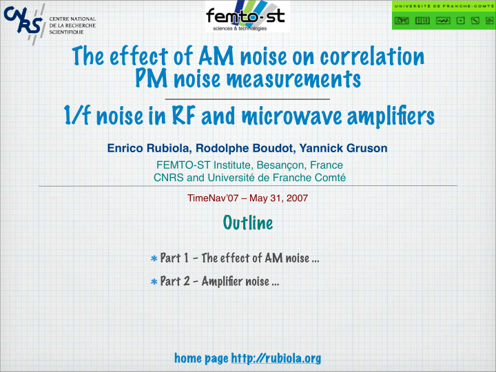 the effect of am noise on correlation pm noise