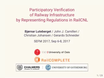 Participatory Verifjcation  of Railway Infrastructure  by Representing Regulations in RailCNL