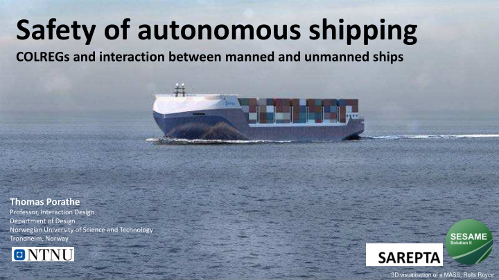 safety of autonomous shipping