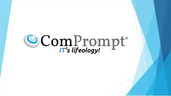 1  Profile:-  Comprompt Solutions LLP (formerly known as Comprompt Solutions from 2000 to  2018)