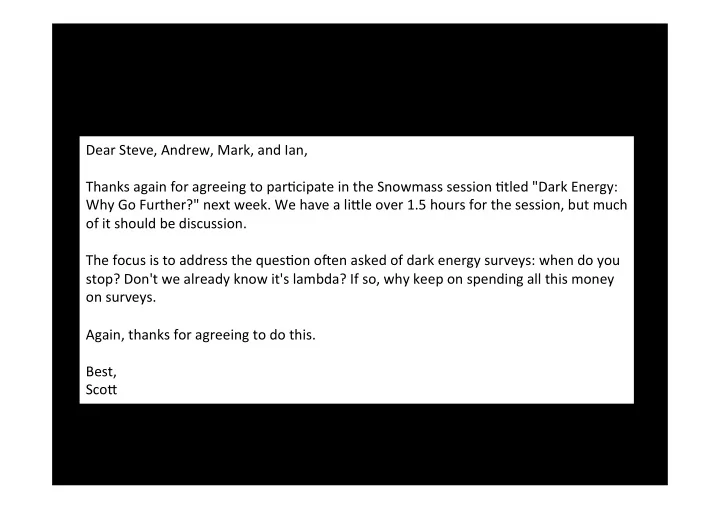 dear steve andrew mark and ian thanks again for agreeing