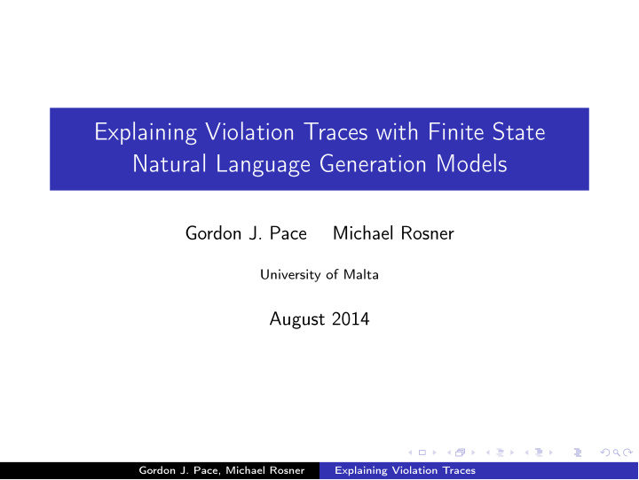 explaining violation traces with finite state natural