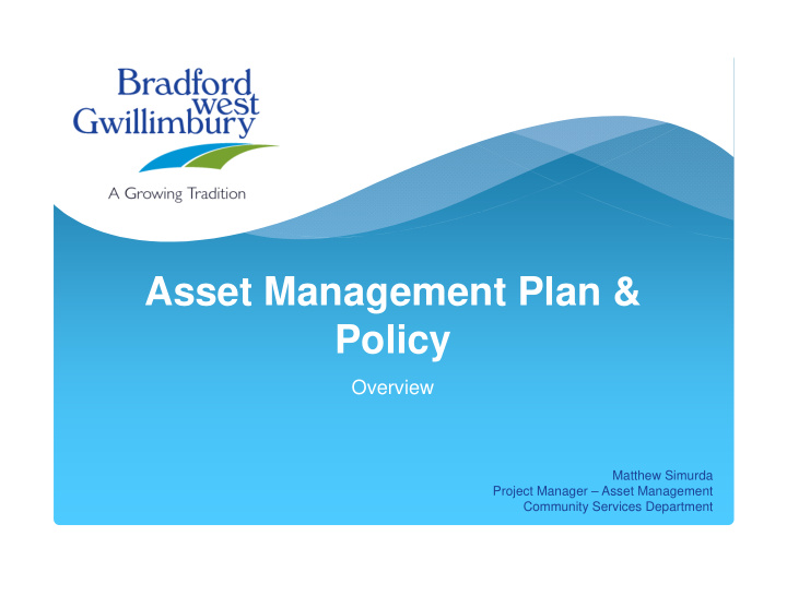 asset management plan policy