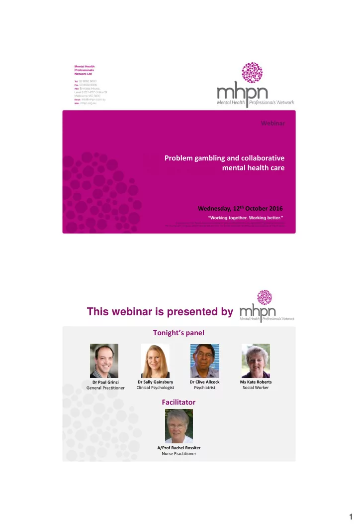 this webinar is presented by