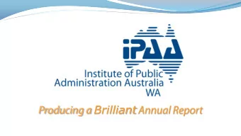 Brilliant  Chief Executive Officer  WA Institute of Public Administration  PREMIER Corporate Member