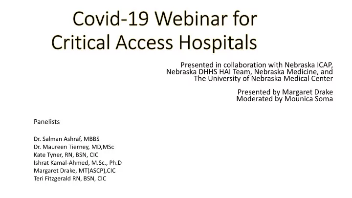 presented in collaboration with nebraska icap nebraska