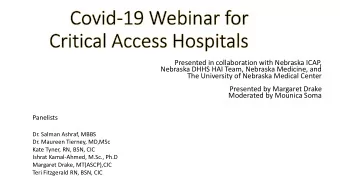 Presented in collaboration with Nebraska ICAP,  Nebraska DHHS HAI Team, Nebraska Medicine, and  The