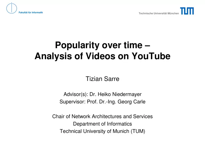 popularity over time