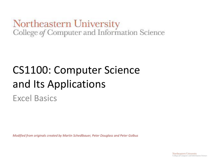 cs1100 computer science and its applications