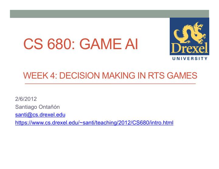 cs 680 game ai