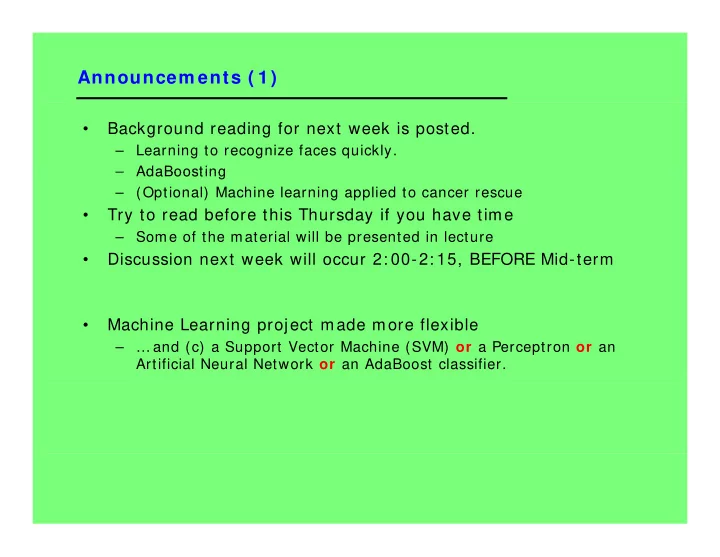 announcem ents 1