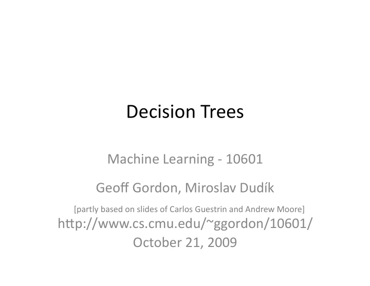 decision trees