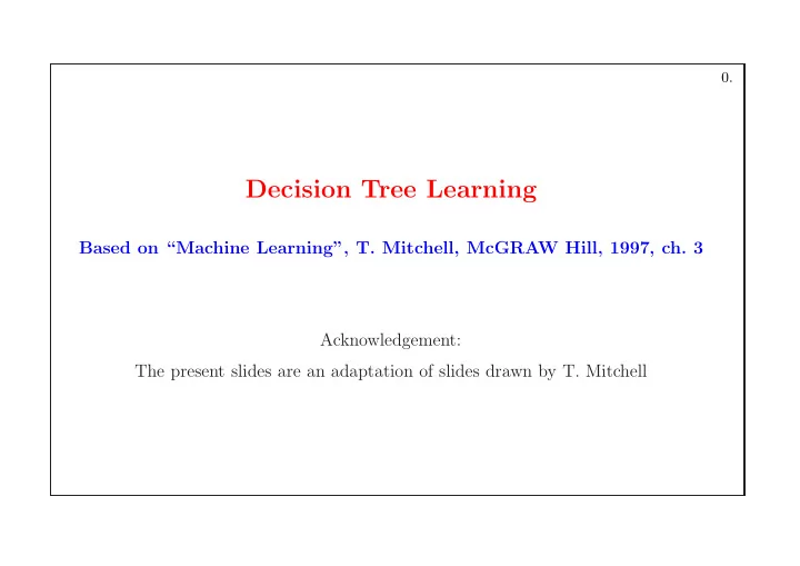decision tree learning