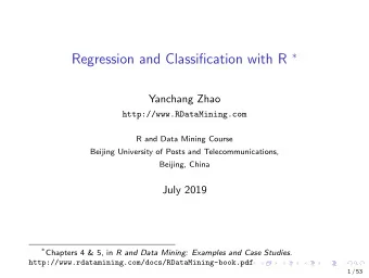 Contents  Introduction  Linear Regression  Generalized Linear Regression  Decision Trees with