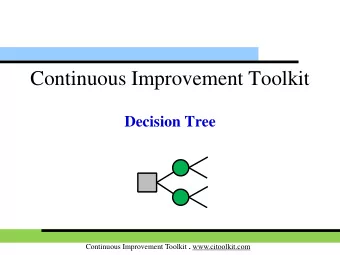 Continuous Improvement Toolkit  Decision Tree Continuous Improvement Toolkit . www.citoolkit.com