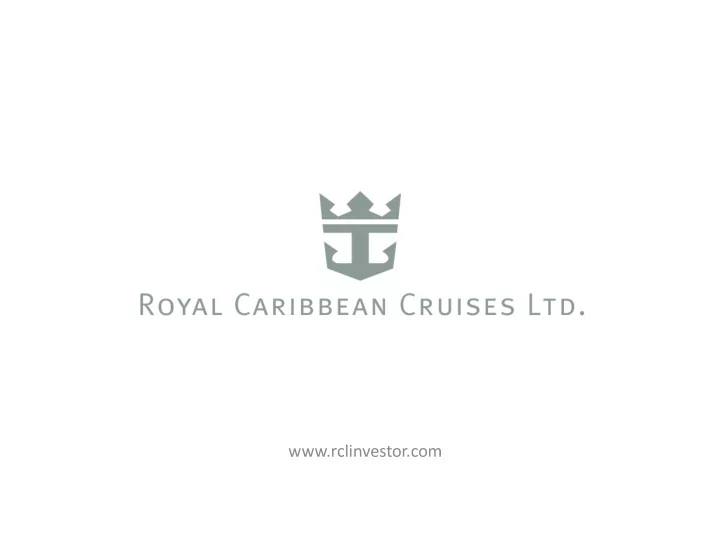 www rclinvestor com forward looking statements