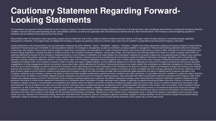 looking statements