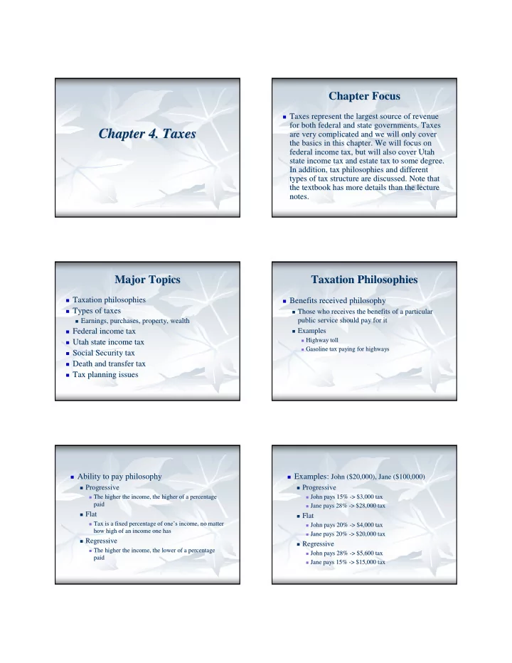 chapter 4 taxes chapter 4 taxes