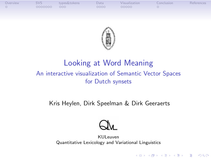 looking at word meaning