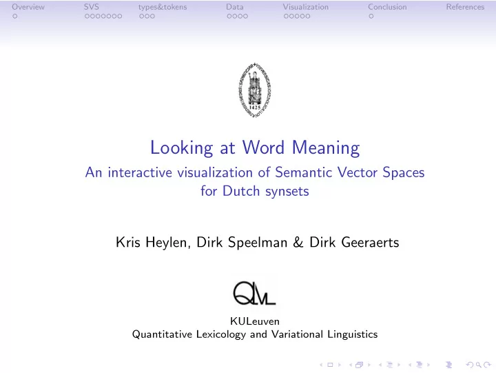 looking at word meaning