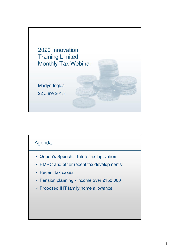 2020 innovation training limited monthly tax webinar