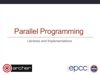 Parallel Programming  Libraries and Implementations  Reusing this material  This work is licensed