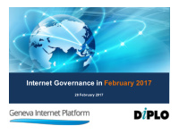 internet governance in february 2017
