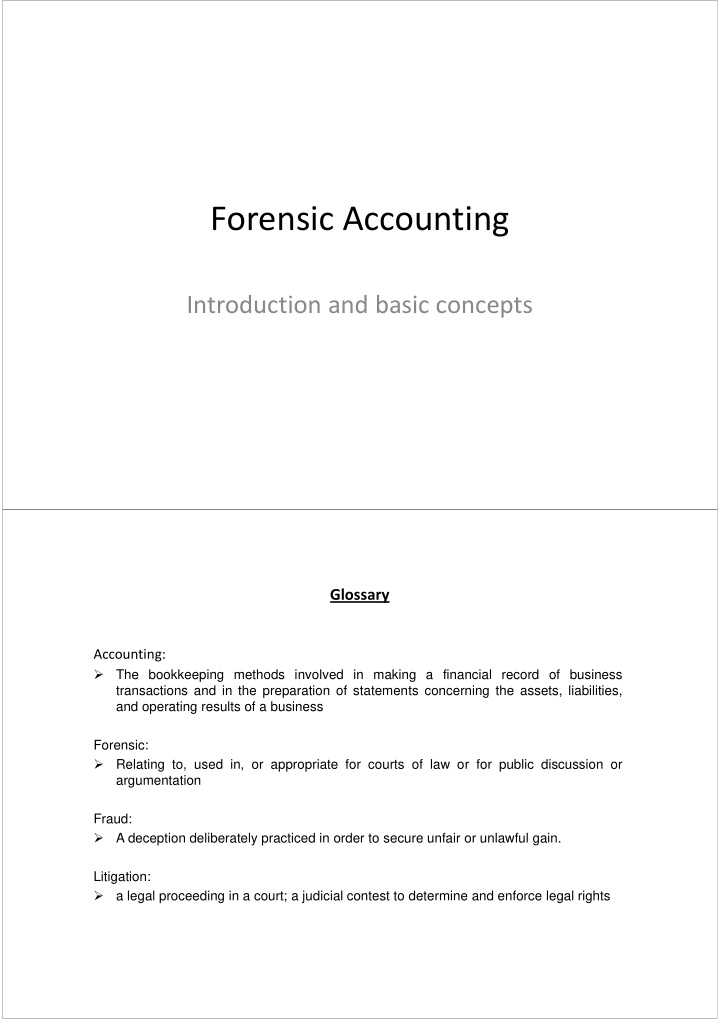 forensic accounting