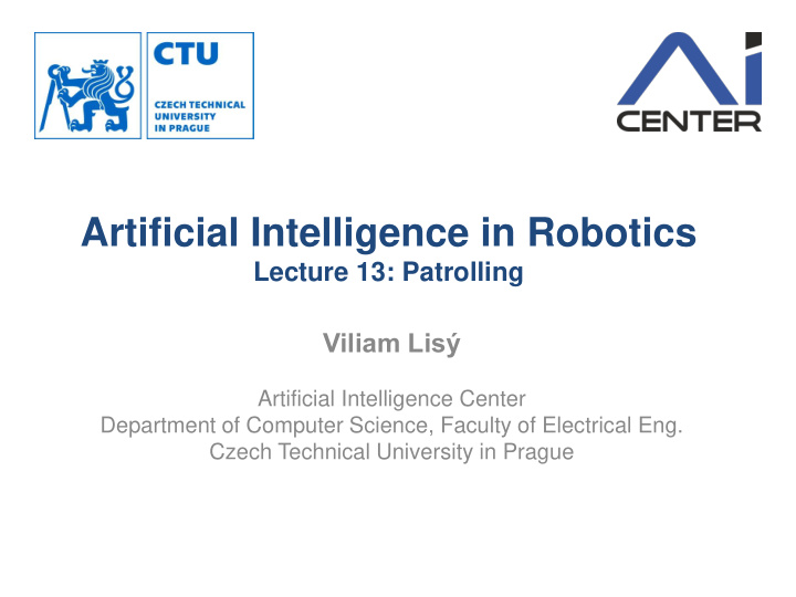 artificial intelligence in robotics