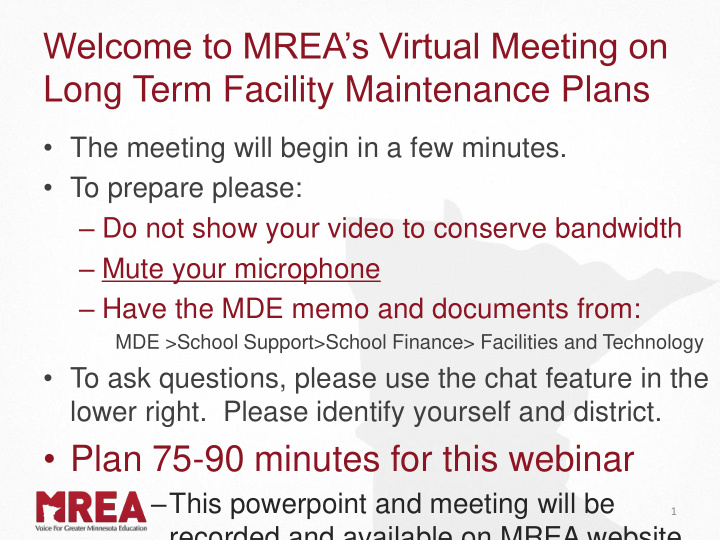 welcome to mrea s virtual meeting on