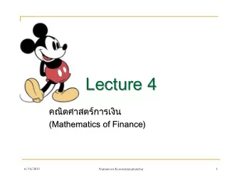 Lecture 4  Lecture 4