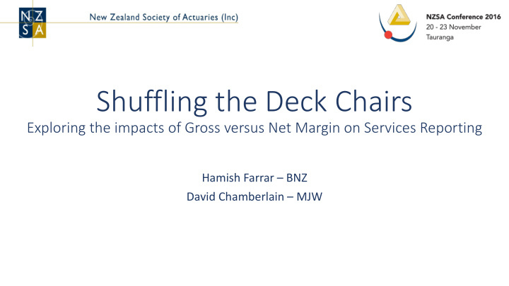 shuffling the deck chairs