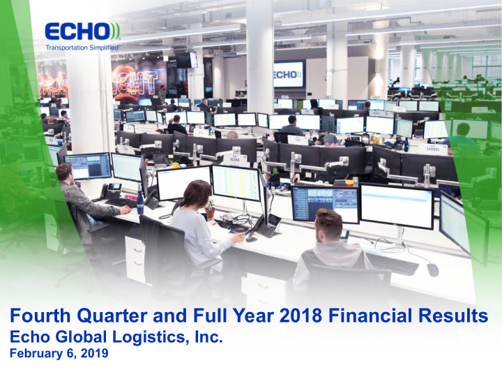 fourth quarter and full year 2018 financial results