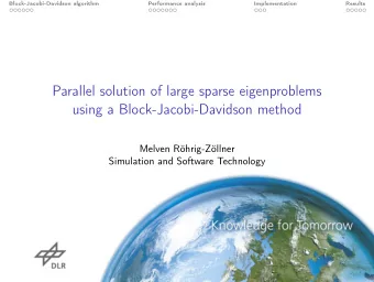 Parallel solution of large sparse eigenproblems  using a Block-Jacobi-Davidson method  Melven
