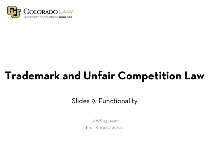 trademark and unfair competition law