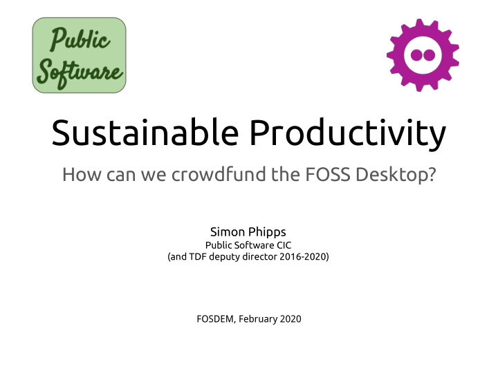 sustainable productivity