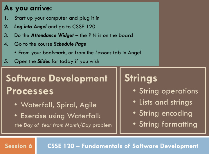 software development strings processes