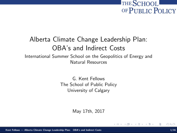 alberta climate change leadership plan oba s and indirect